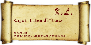 Kajdi Liberátusz névjegykártya